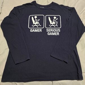 The Childrens Place Boys Gamer Long Sleeve Shirt Blue White Size Large‎ 10/12